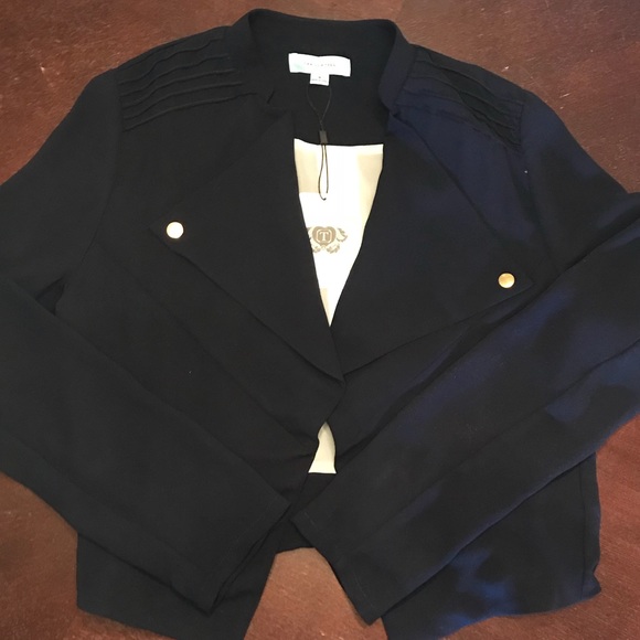 Navy Blue Cropped Jacket Size M - Picture 8 of 8